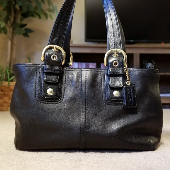 Coach Soho Black Leather Bag - Picture 1 of 6